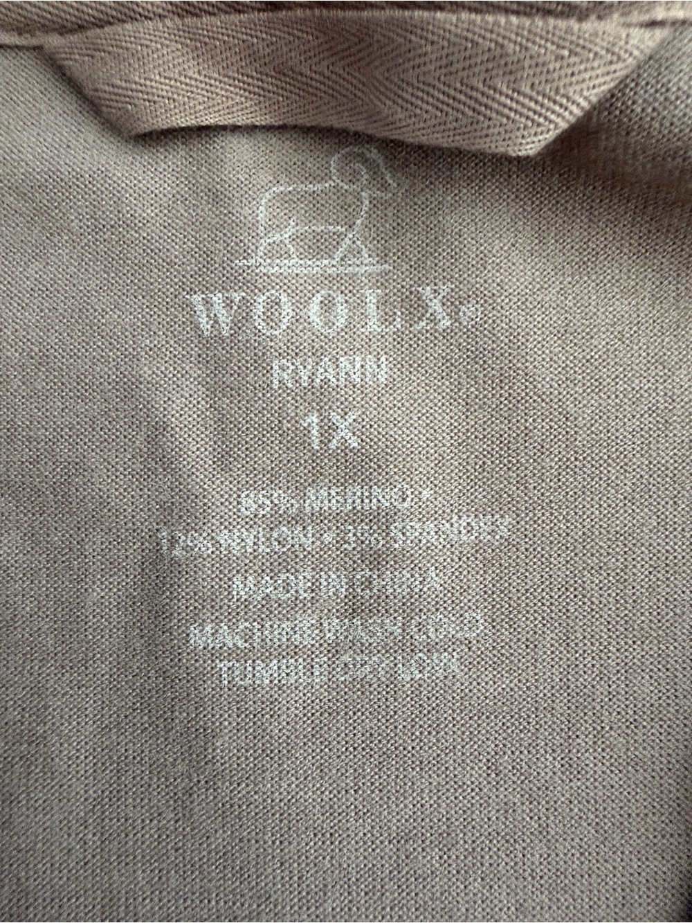 Woolx Ryann Hoodie Cream Heather Merino Wool Blend Full Zip Size 1X - Picture 4 of 10